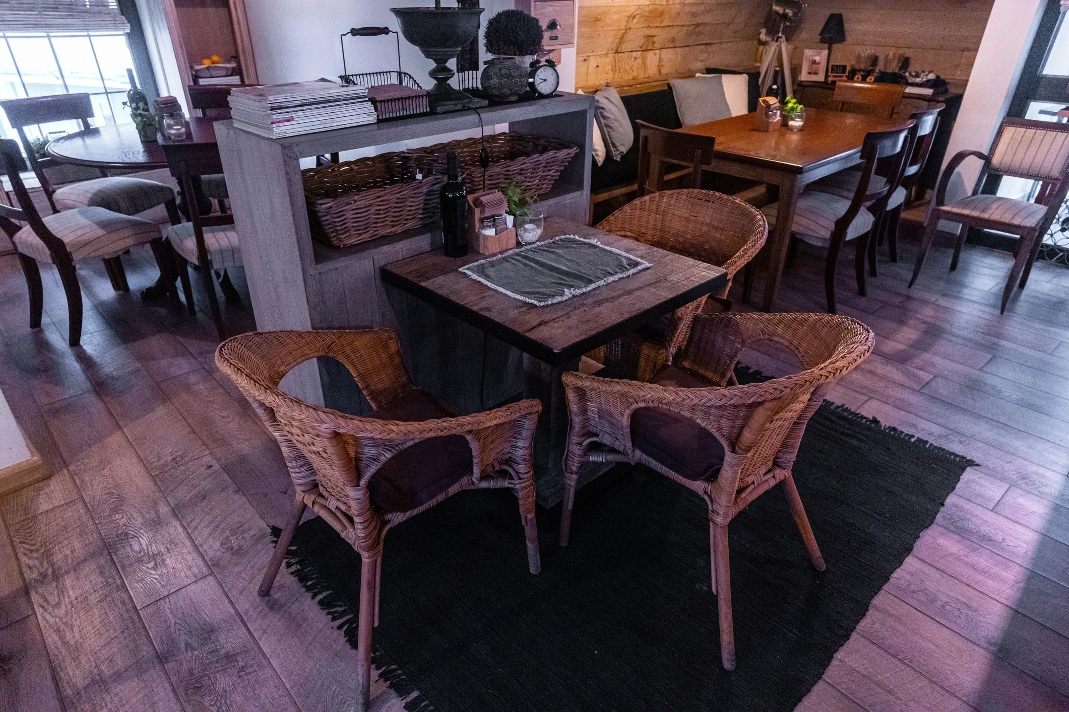 Elegant restaurant interior details
