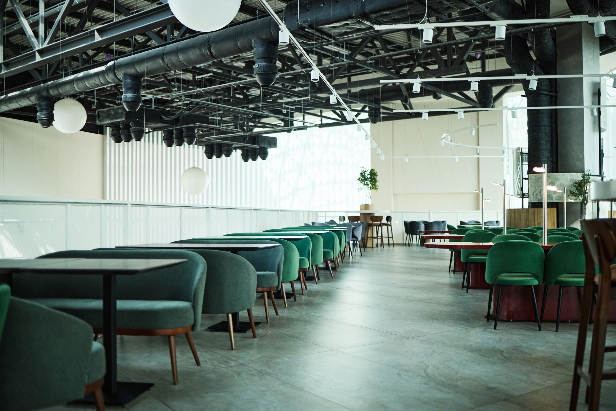 Spacious modern restaurant interior